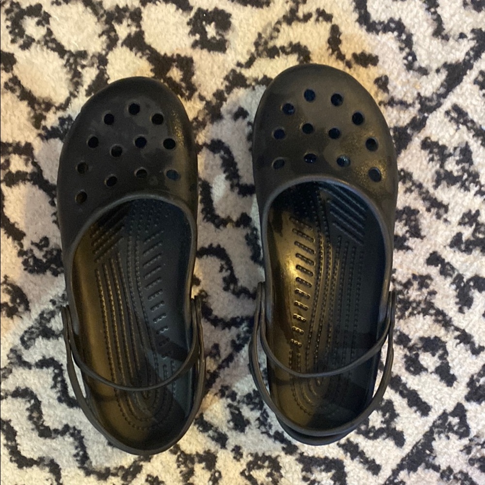 Kids Black Clogs